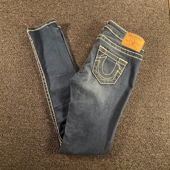 True Religion Denim - True Religion Section Skinny Jeans Womens 26 Contrast Stitching low rise Y2K